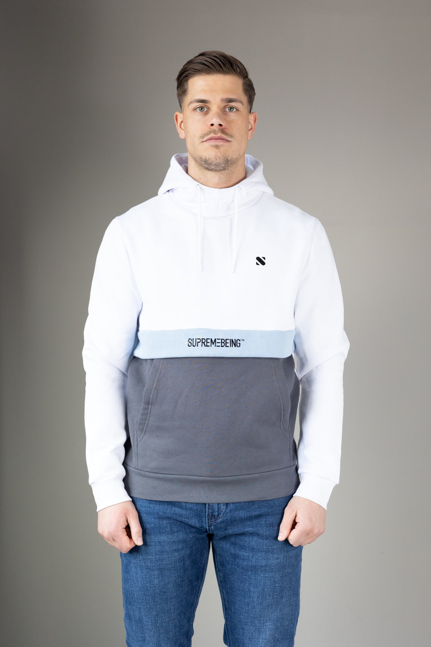 Viro Hood - White / Jay Blue