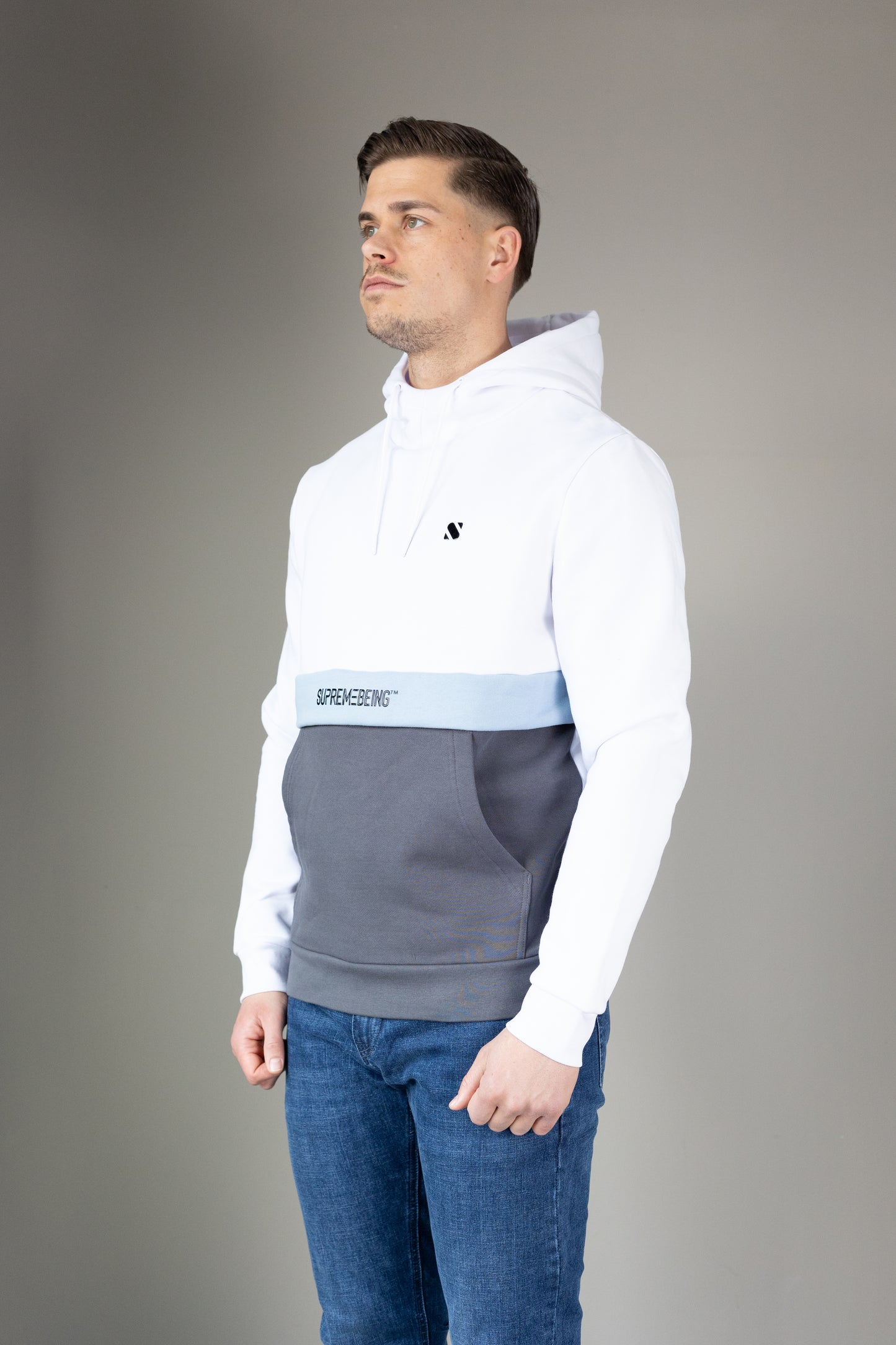 Viro Hood - White / Jay Blue