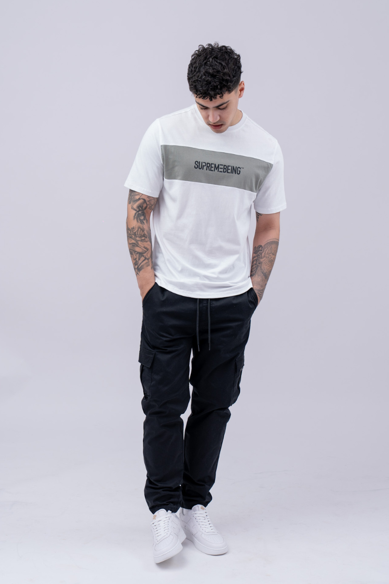 Sano Tee White/ Soft Green