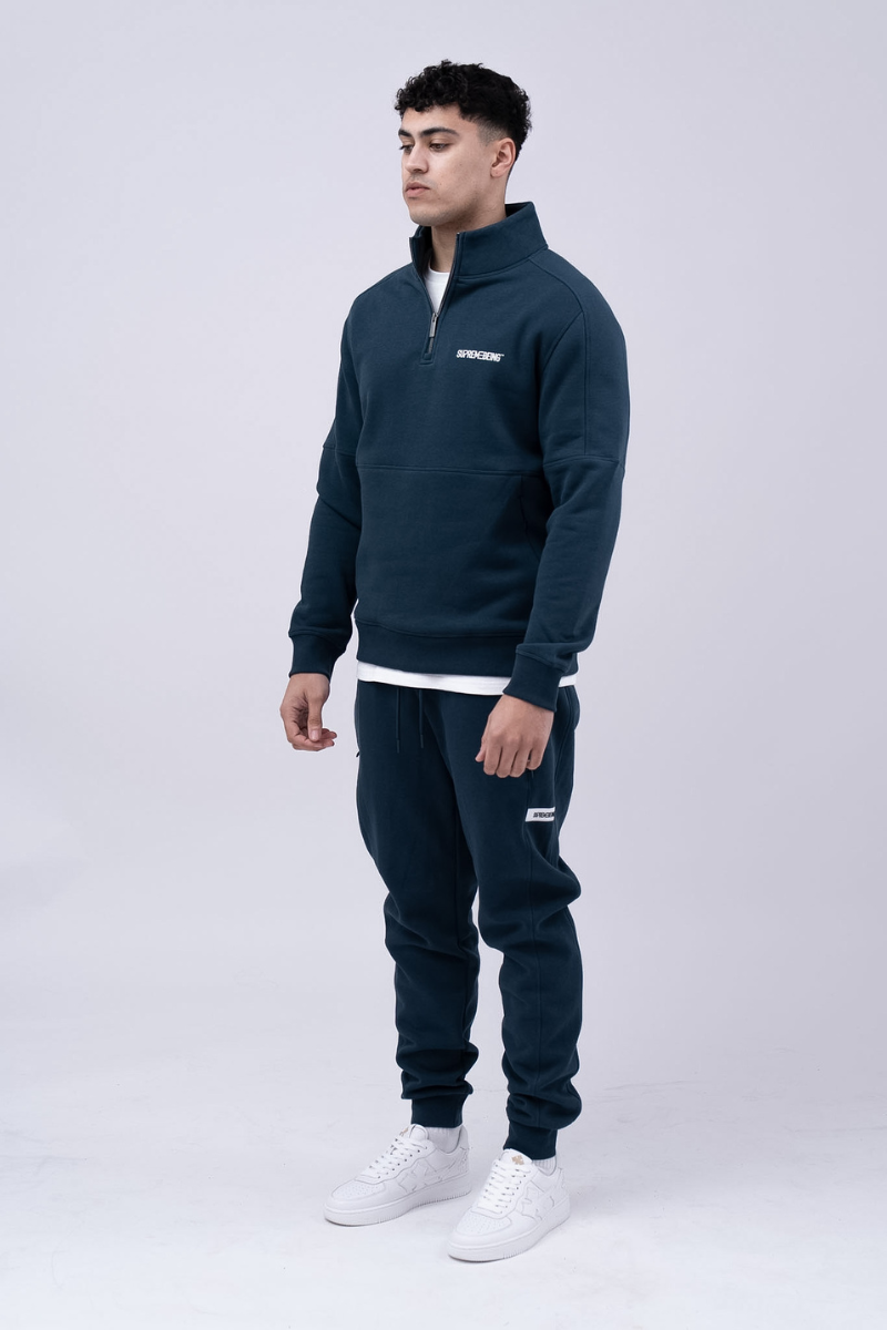 Rico Quarter Zip Navy Azure