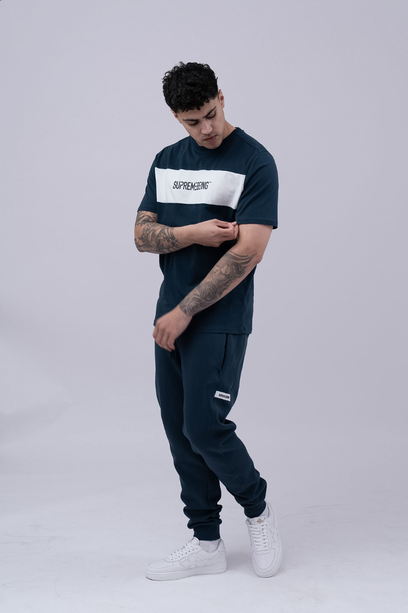 Sano Tee Navy Azure / White