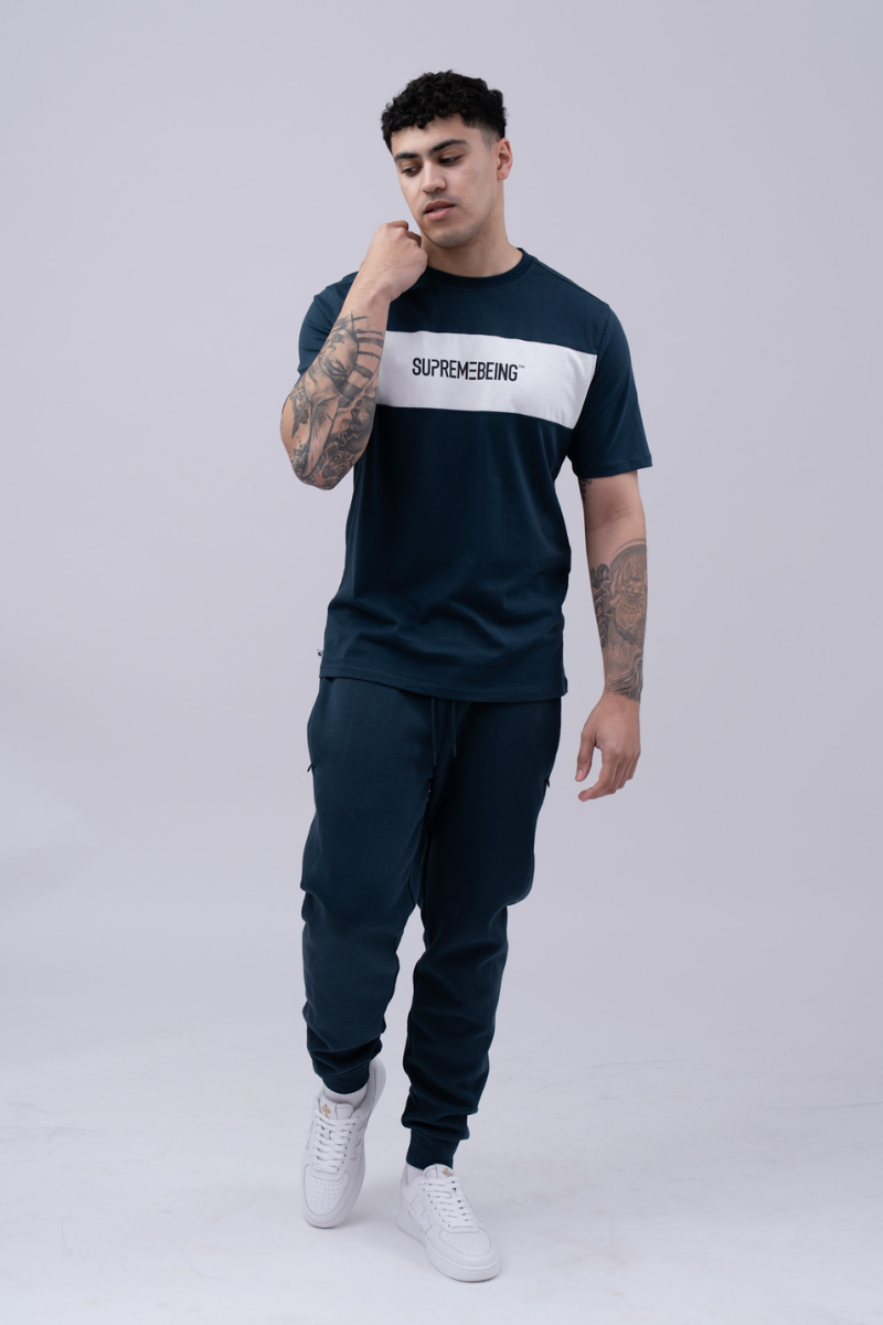 Sano Tee Navy Azure / White